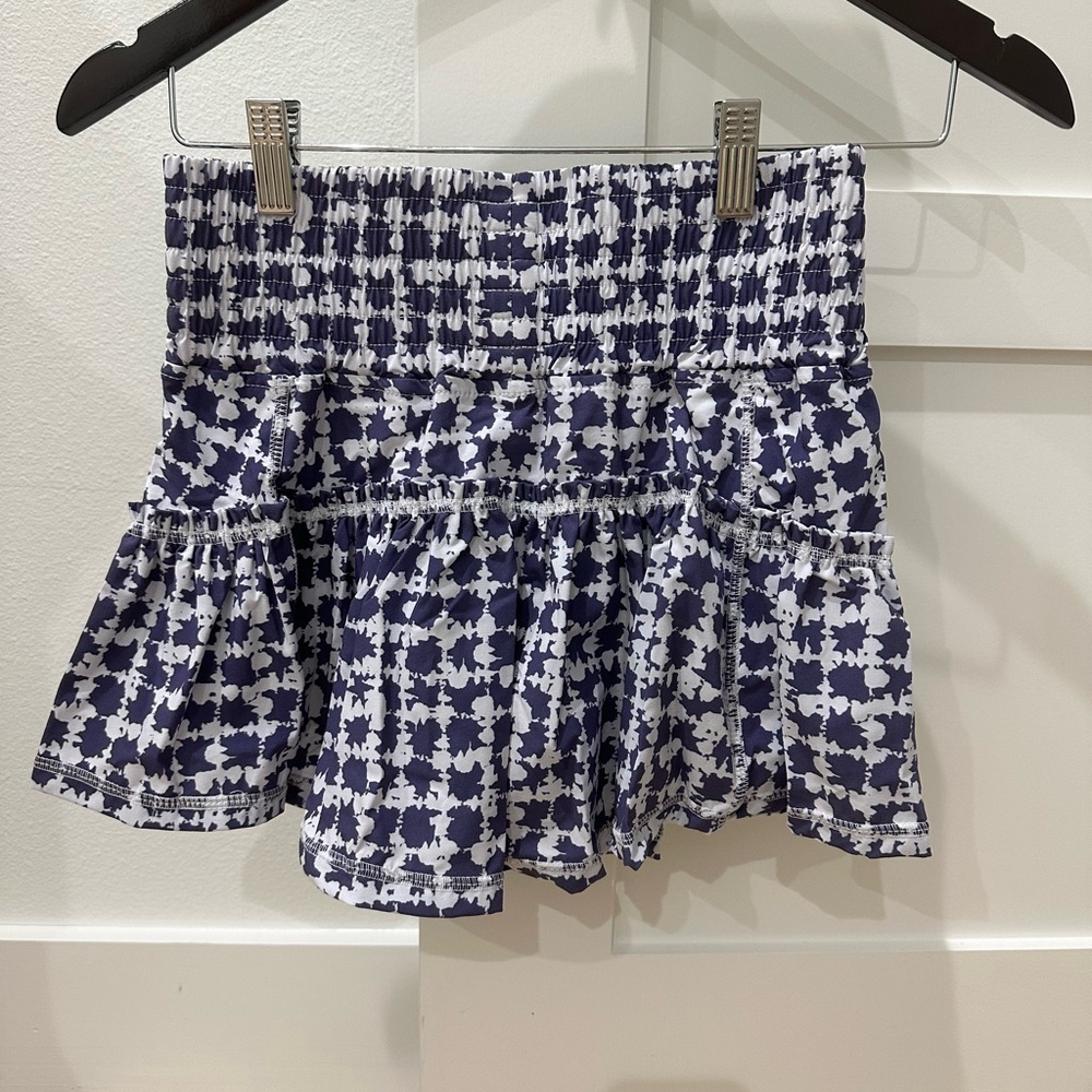 Purple and White Patterned Women's Skirt---Bubble Brand